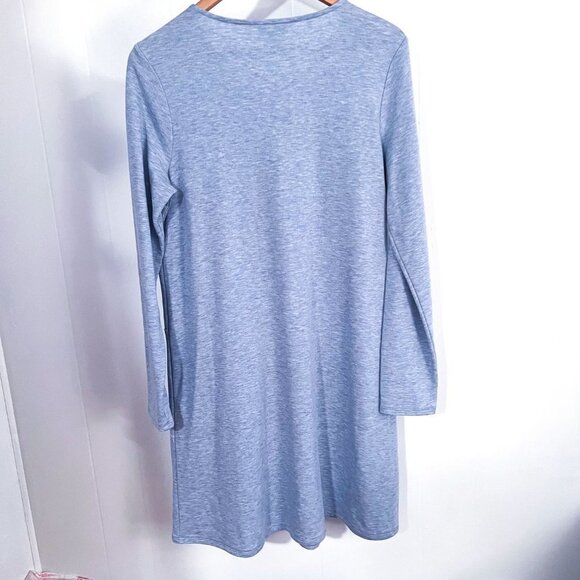 J Jill Pure Jill dress Blue Luxe Tencel Shift Dress Tunic Size Small - Picture 3 of 10